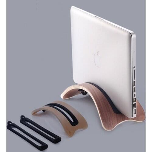 Samdi Wooden Vertical Desktop Laptop Stand Holder Bracket Dock for Macbook Air