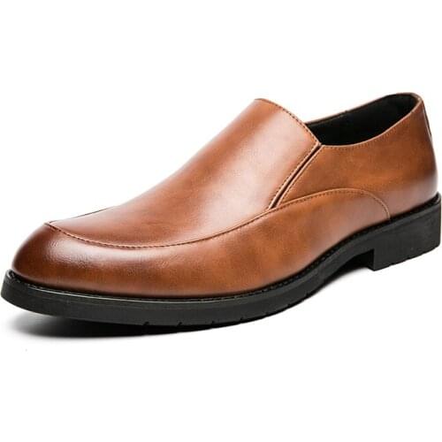 Tenis Masculino 2021 Shoes for Men British Style Slip on Genuine Leather Man Brand Casual Business Oxford Shoes Zapato Hombre