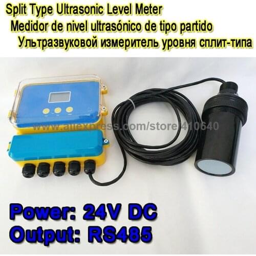 4 to 20mA RS485 Dual Outputs Ultrasound Water Level Meter 15 Meter Range With LCD Display 24 VDC Power Ultrasonic Sensor