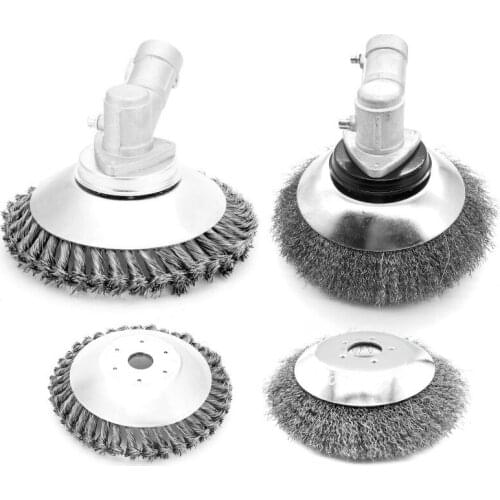 Universal Lawn Mower Grass Trimmer Head Twist Knot Brush Steel Wire Wheel Brush Disc Garden Tools for Lawnmower