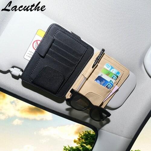 Lacuthe Car Ticket Receipt Card Clip Storage Holder Sun Visor Glasses Sunglasses Ranura de clip de los vidrios new quality