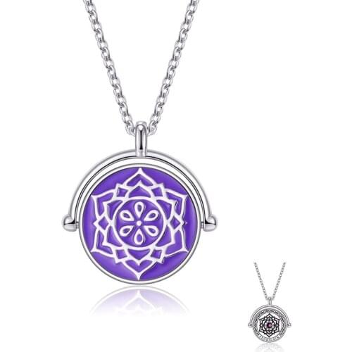 ZEMIOR 925 Sterling Silver Pendant Necklace For Lovers The Chakras Round Austria Crystal Necklace Party Fine Jewelry 2021