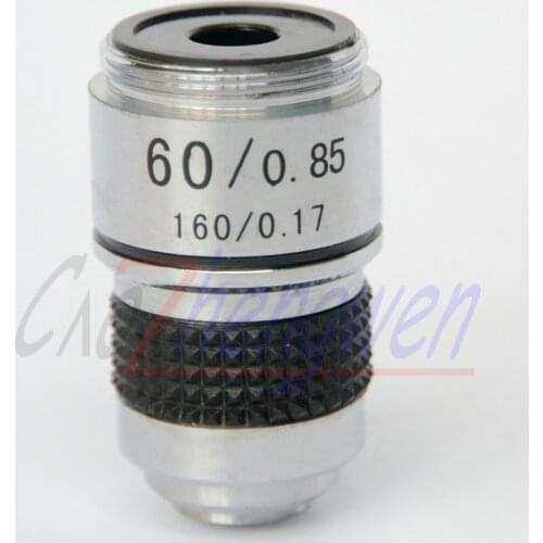 1PC 60X L=185 School Lab Eductional Student Use Biological Achromatic Optical Objective Lens