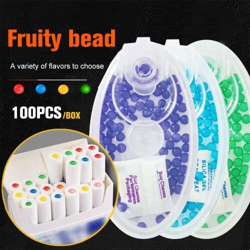 100pcs Tobacco Pops Beads Mixed Fruit Flavour Capsules for Cigarettes Holder Cigarette Ice Beads Men Gifts Smoking Accessories