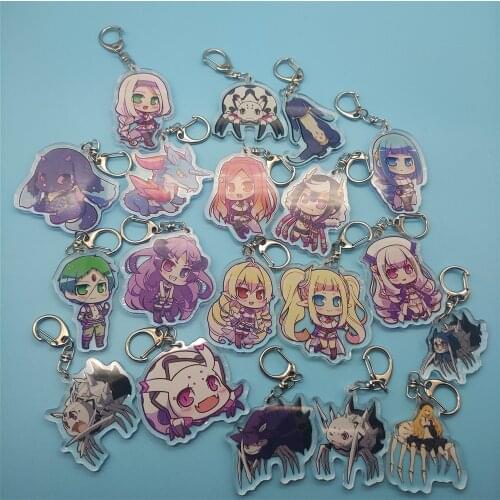 Anime So I'm a Spider, So What？ Key Chains Two-sided Keychain Cosplay Acrylic Pendant Keyring