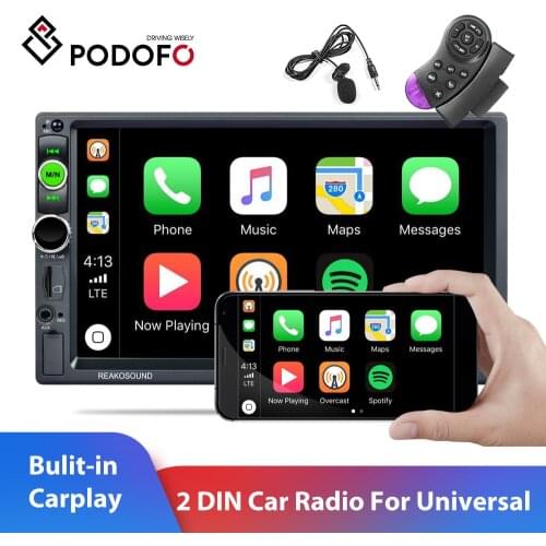 Podofo 2 Din Android 8.1 Car Radio Multimedia Player Audio Stereo Bluetooth 7" Autoradio Stereo MP5 Video Player For Universal