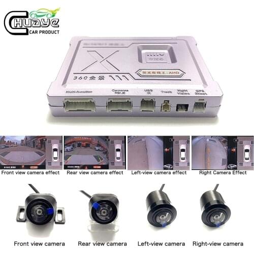 Car 2D HD Surround View Monitoring System 360 Degree Driving Bird View Panorama Camera 4-CH DVR Recorder Reversing image System