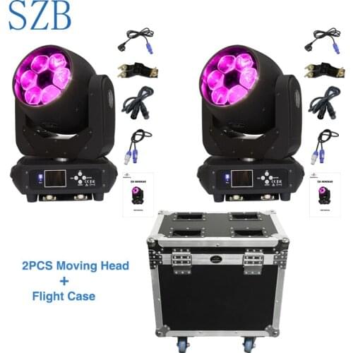 Bee Eyes Moving Head Light 6x40W RGBW 4in1 with Flight Case Package for Disco Nightclub Party/SZB-MH0640
