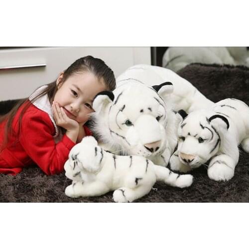 Simulation white tiger doll, soft plush toy birthday gift h2878
