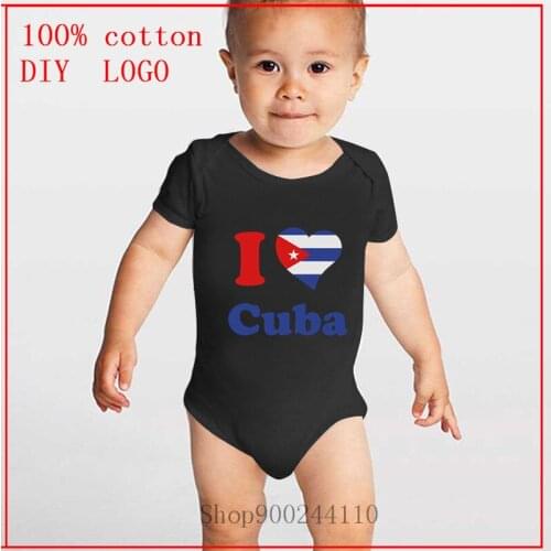 Newborn Summer I love Cuba Bodysuits baby Infant Toddler Baby Boys And Girls Cotton Funny Letter Romper Jumpsuit Clothes Outfits