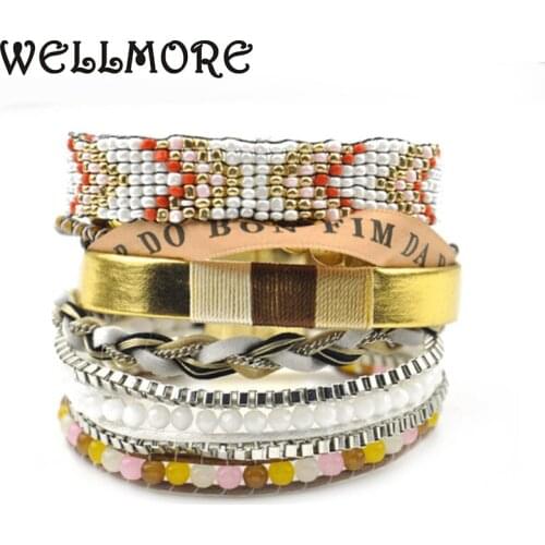 Brown beads bracelet Wholesale women charm bracelets have S/M/L size B1518