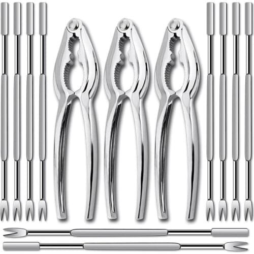 ELEG-Seafood Tools Set Nut Crackers of 13Pcs Seafood Opener Tool Set, 3 Pcs Lobster Crackers/Crab Crackers