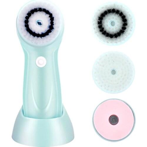 Electric Facial Cleansing Brushes Ultrasonic Blackhead Cleaning Vibrating Face Massager Skin Care Brush Rotating Home Use Device