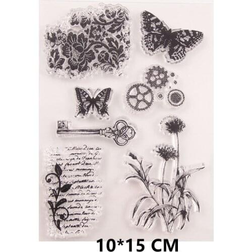 2021 New Butterfly Clear Stamps DIY Scrapbooking Craft Supplies Rubber Silicon Seals Card Album Hobby ink pad Stamping
