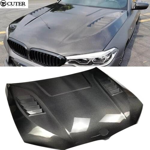 F90 M5 G30 5 series Carbon Fiber Front Engine Hood Cover with air vents for BMW F90 M5 engine bonnet 17-19