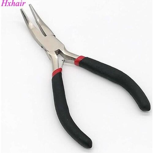 10pcs Black hair pliers Handle Curved Head without Teeth /Hair Extension Pliers /Hair Extension Tools