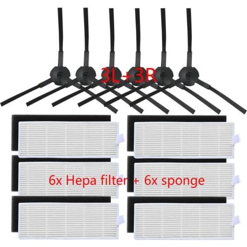 Robot Vacuum Cleaner Hepa Filter Side Brush for iboto Aqua 610g Robotic Vacuum Cleaner Parts Accessories