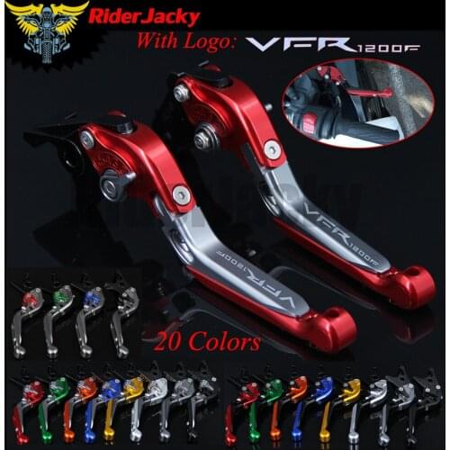 RiderJacky LOGO "VFR1200F" Motorcycle CNC Brake Clutch Levers For Honda VFR1200/F 2016-2017 16 17 Adjustable Extendable Foldable