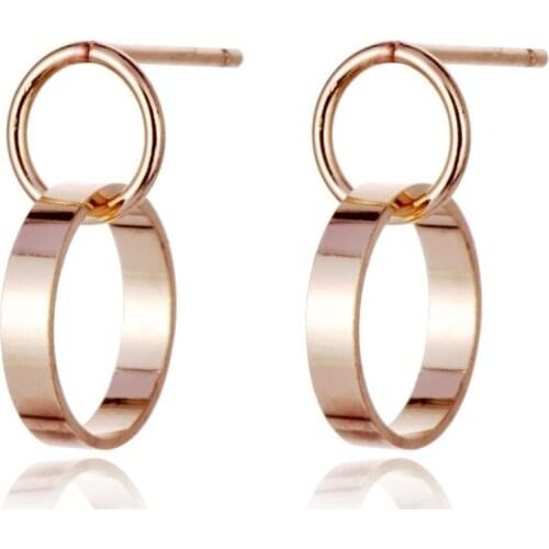 Hot Trendy Simple Gold Silver Color Round Metal Earrings For Women Girl Unique Earrings Female Jewelry Party Gift Drop Shipping