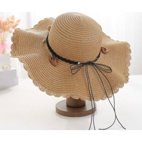 Summer Wide Brim Sun Hat Women Straw Hat Cap Outdoor Holiday Lady Beach Casual Floral Hat