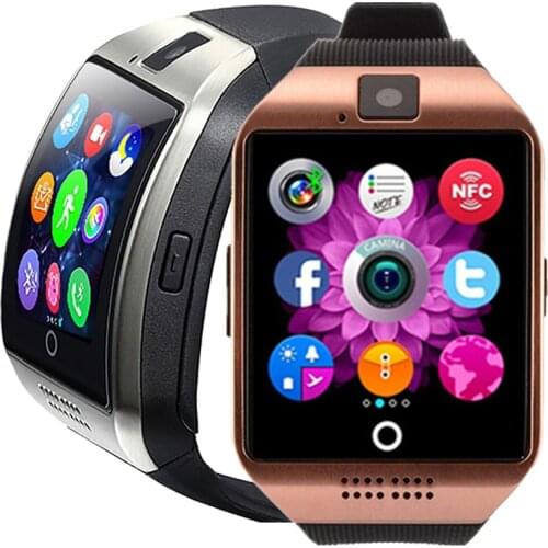 Q18 Smart Watches Support Sim TF 2G network Card Phone Fitness Tracker Push Message Camera Smartwatch Full Touch Wristwatch