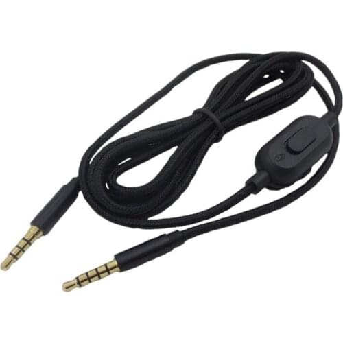 2m Replacement 3.5mm Audio Earphone Aux Cable with Volume Control for Astro A10 A40 A30 Gaming Headphone Accessories