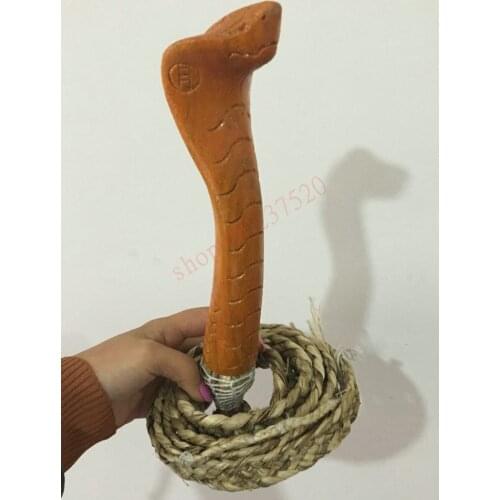 Taoist supplies, Taoist Dharma rope dragon whip, cobra lock, snake head whip