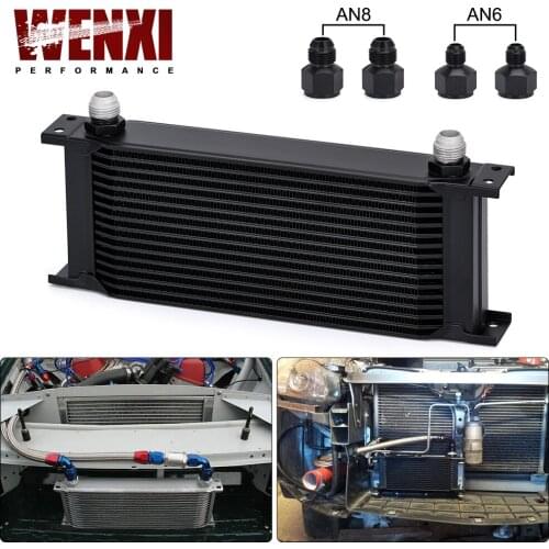 16 Row AN10 10 AN Universal Oil Cooler Engine Transmission Oil Cooler Kit WX7016