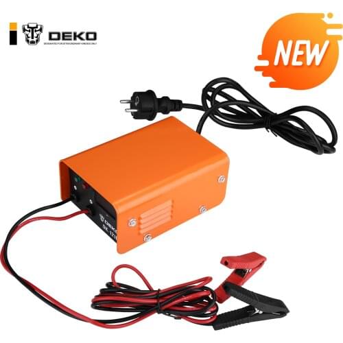 DEKO DK1210 Full Automatic 12V 10A 3 Stages Car Battery Charger Smart Fast Power Charging Has Triple Protection With LCD Display