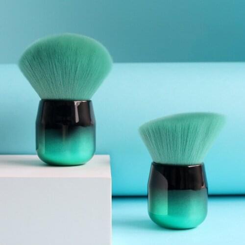 1Pcs Fluffy Face Powder Foundation Blush Brush Soft Mushroom-Head Makeup Brush Cosmetic Beauty Tools with Bag