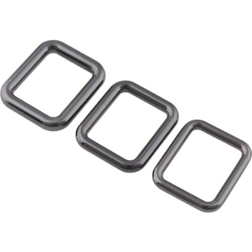 10pcs Gun black Alloy Square Rings Buckles 20mm Garment Belt DIY Needlework Luggage Sewing Handmade Bag Leather Craft Repair