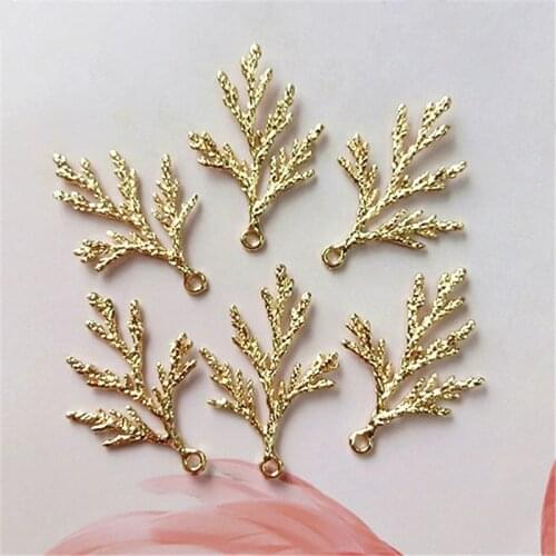 10 pcs/lot Alloy Creative Gold Branches Pendant Buttons Ornaments Jewelry Earrings Choker Hair DIY Jewelry Accessories Handmade