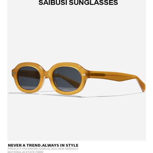 2021 Fashion Acetate Sunglasses women Vintage Oval Eyewear UV400 Luxury Brand Male Female outdoor SUN Glasses