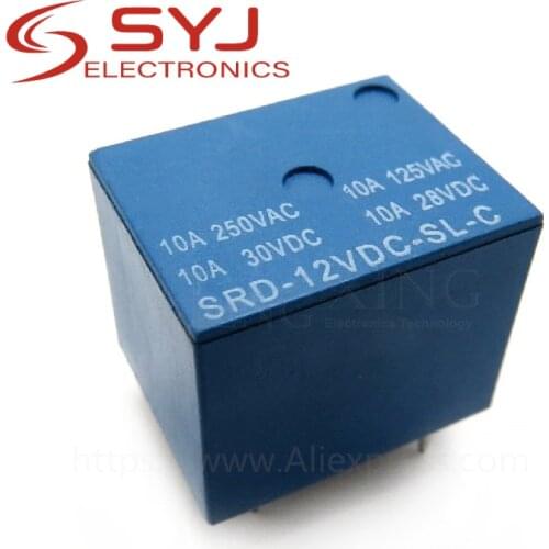 5pcs/lot SRD-12VDC-SL-C SRD-12VDC-SL SRD-12VDC SRD-12V relays 5PINS 12V DC In Stock