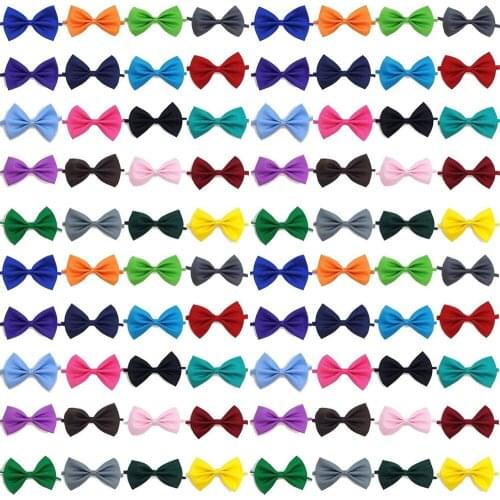 50/100Pcs Adjustable Cat Dog Bow Tie Lots Neck Tie Pet Dog Bow Puppy Bows Collar For Kitten Collar Pet Accessories Wholesale
