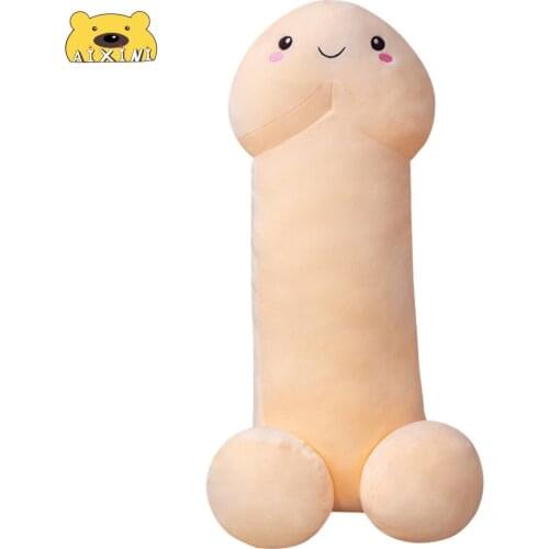 AIXINI 100cm Kawaii Plush Penis Plush Toy Long Pillows Funny Sexy Soft Toys Plush Stuffed Penis Cushion Doll Gift for Girlfriend