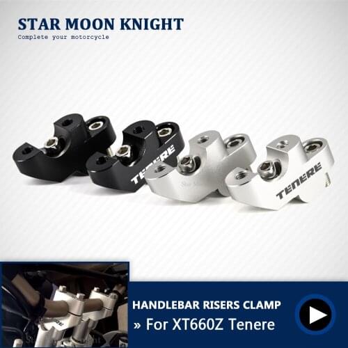 Motorcycle Accessories HandleBar Riser Handle Bar Mount Clamp Adapter 22mm 7/8" CNC aluminum For YAMAHA XT660Z Tenere XT 660 Z