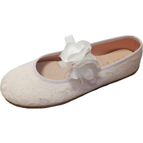 Communion shoes for girl satin with velcro Dobsons.com