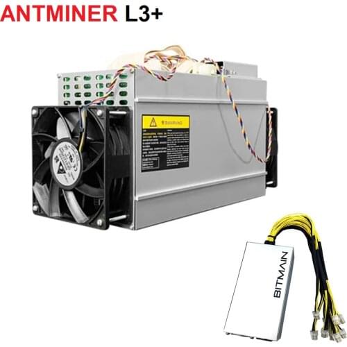 High Profile Bitmmin Antminer Second Used Mining Machine L3+ 504Mh/s With Power Supply Antminer L3 Plus