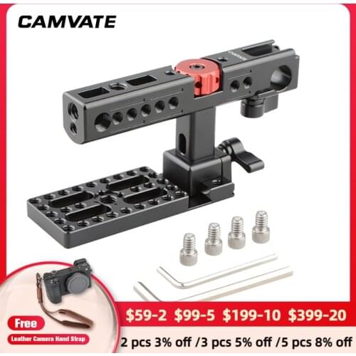 CAMVATE Rotatable Nato Top Handle Kit w/ Easy Plate NATO Rail for RED Kamera Rig ER091