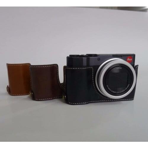 Pu Leather Case Bottom Opening Version Protective Half Body Cover Base For Leica C-Lux Digital Camera