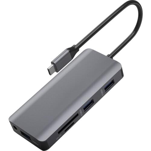 Docking Station with Type C Plug HDMI VGA USB3.0 Audio Power Delivery Hub for Laptop Macbook Pro HP DELL Surface Lenovo Samsung