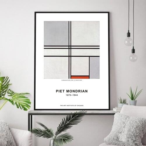PIET MONDRIAN Fine Art Print Famous Artist Wall Art Canvas Painting Gallery Poster Mid Century Contemporary Pictures Home Decor