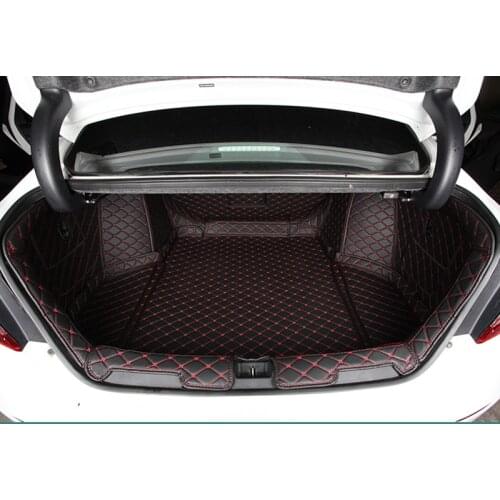 Lsrtw2017 fiber leather car trunk mat for honda accord 2018 2019 10th accord