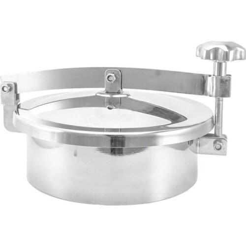 Normal Pressure Manhole Cover Stainless Steel SS304 Manyway Quick Open Hand Hole Round Welding Manhole Cover