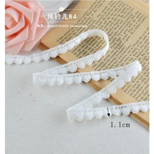 5 Meters Heart Shape Cotton Lace Trim White Lace Ribbons Bands DIY Girls' Hair Tie Headband Fabric Sewing Accessories