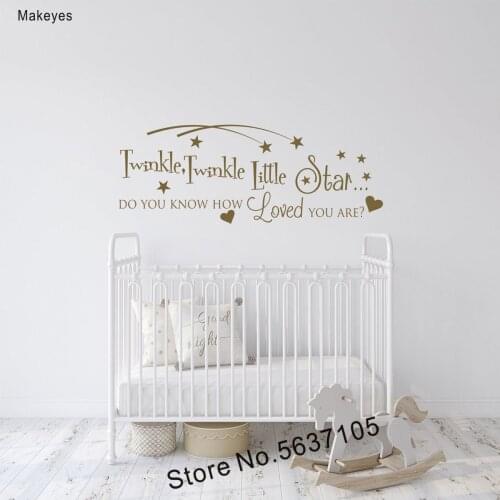 Makeyes Little Star Wall Decals,Gift For Baby,Kids,Girls,Art Wall Decal,Shower Sticker Q394