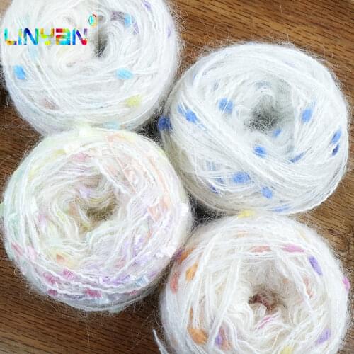 2 pieces*50g Features appliqued thread mohair yarn thread for knitting hand knitting needles fabric Doug yarn lanas suave t49