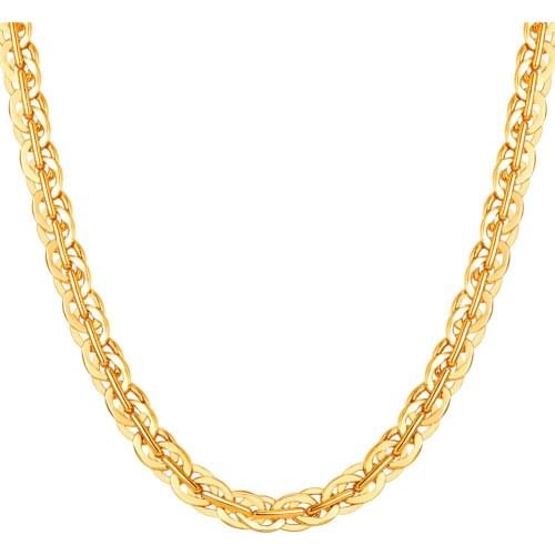 Collare Hip-hop Chain Necklace Men Gold/Silver/Black Color Wholesale 7mm Wide Rapper Link Chain For Necklace Men jewelry N023