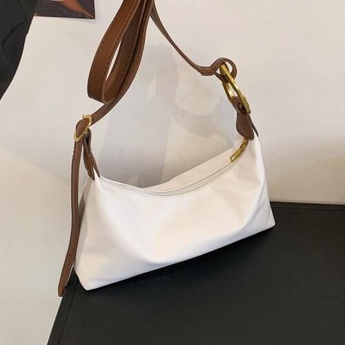 2021 New Female Bag Retro Popular Solid Color One-shoulder Dumpling Bag Underarm Bag Lady Messenger Fashion Simple Small Bag